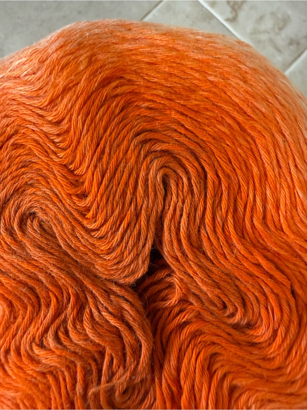 Hand-Dyed Orange Ombre Yarn Cake for Home Projects - Picture 7 of 7